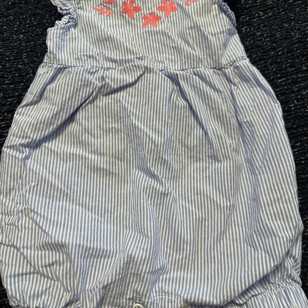 Carter's Blue and White Striped One Piece